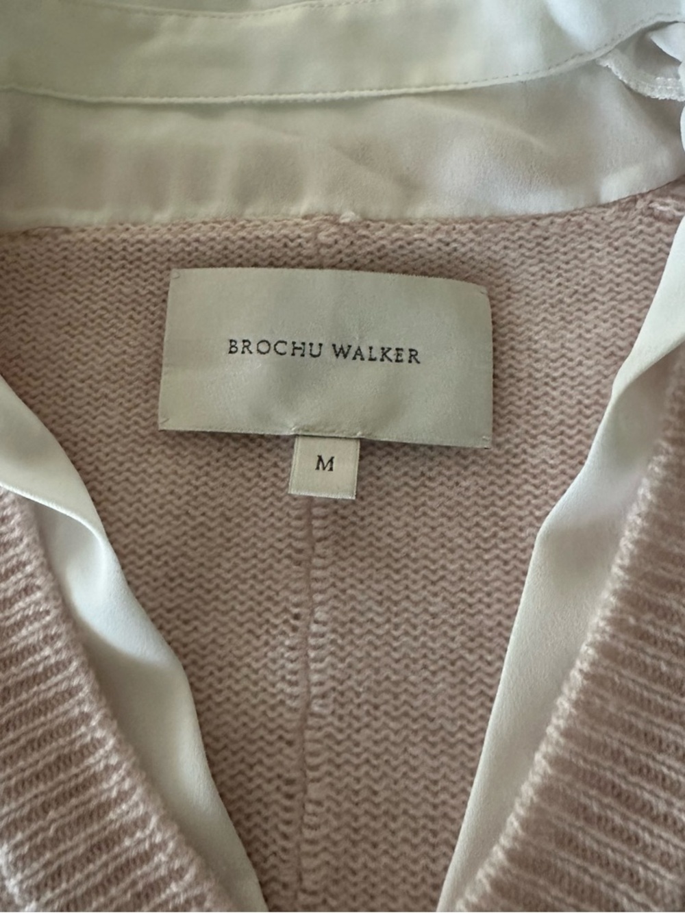 Brochu Walker The Layer Looker Cashmere Blend V Neck Sweater Paloma M - Picture 12 of 14